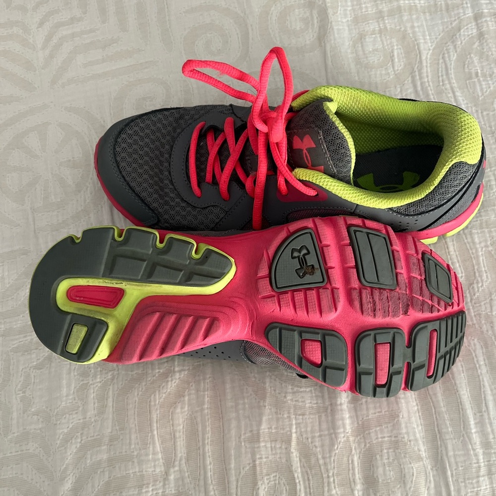Under Armour Gray and Pink Sneakers - Picture 2 of 2